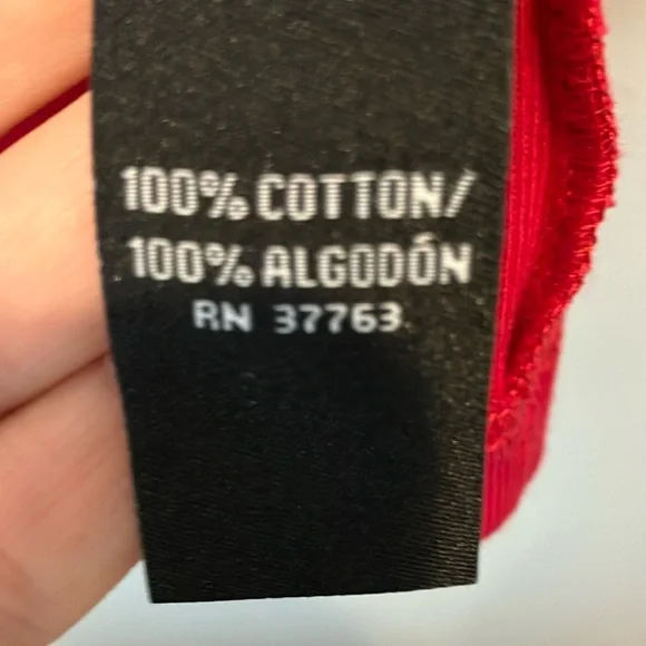 Rafaella Red dressy Button Down light cardigan sweater 2x flower detail, - Picture 6 of 6